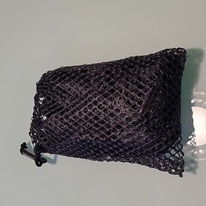 Mesh bags. Black. Drawstring. New. Lot of 12